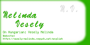 melinda vesely business card
